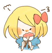 expressive girl sticker #2248722