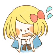 expressive girl sticker #2248731