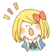 expressive girl sticker #2248734