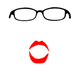 Cynic of glasses man sticker #2249828