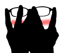 Cynic of glasses man sticker #2249830