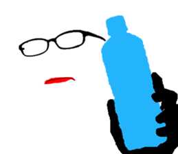 Cynic of glasses man sticker #2249836