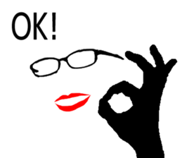 Cynic of glasses man sticker #2249837