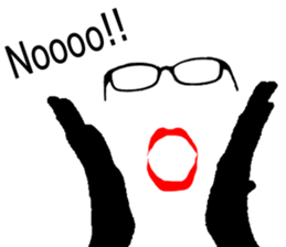 Cynic of glasses man sticker #2249839