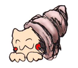 hermit crab cat sticker #2251498