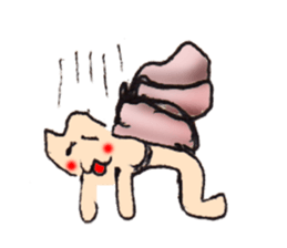 hermit crab cat sticker #2251523
