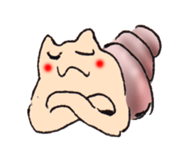 hermit crab cat sticker #2251524