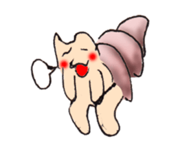 hermit crab cat sticker #2251528