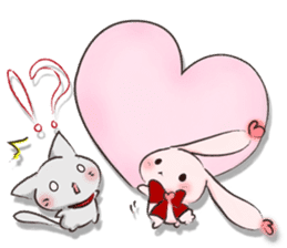 Pinky Rabbit & Soft Cat sticker #2251577