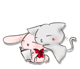 Pinky Rabbit & Soft Cat sticker #2251583