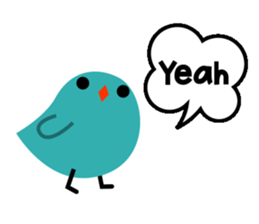 Lucky cat and the blue bird 3 sticker #2251658