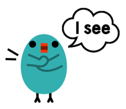 Lucky cat and the blue bird 3 sticker #2251661