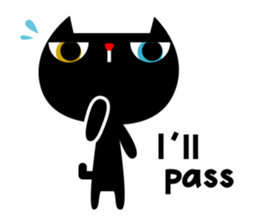 Lucky cat and the blue bird 3 sticker #2251665