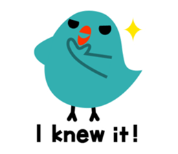 Lucky cat and the blue bird 3 sticker #2251673