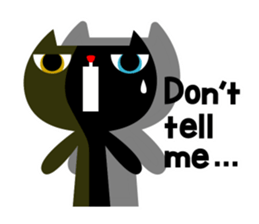 Lucky cat and the blue bird 3 sticker #2251679