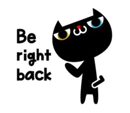 Lucky cat and the blue bird 3 sticker #2251691