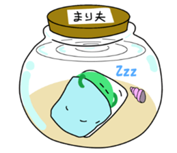 Spherical moss "Marimo" sticker #2252226