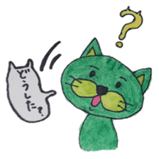 Green cat(group-talk) sticker #2256137