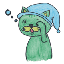 Green cat(group-talk) sticker #2256160