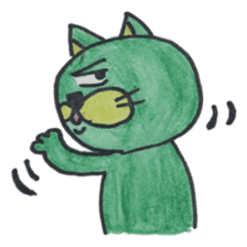 Green cat(group-talk) sticker #2256161