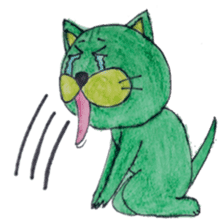 Green cat(group-talk) sticker #2256163