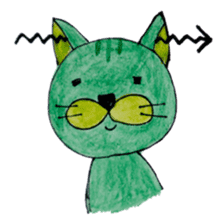 Green cat(group-talk) sticker #2256165