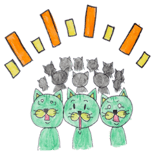 Green cat(group-talk) sticker #2256166