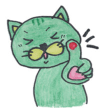 Green cat(group-talk) sticker #2256168