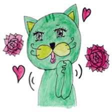 Green cat(group-talk) sticker #2256169
