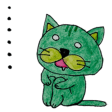 Green cat(group-talk) sticker #2256171