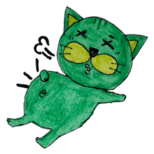 Green cat(group-talk) sticker #2256173