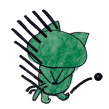 Green cat(group-talk) sticker #2256175