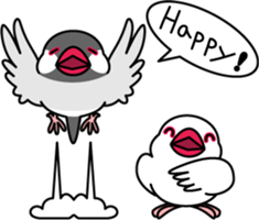 Java sparrow "Bun-cho" sticker #2258390