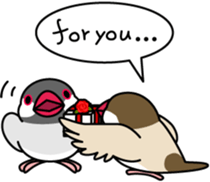 Java sparrow "Bun-cho" sticker #2258391