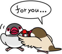 Java sparrow "Bun-cho" sticker #2258391