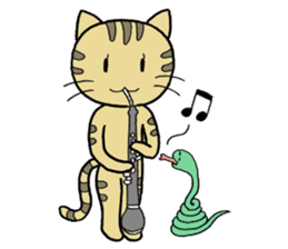 Oboe Kitty sticker #2259217