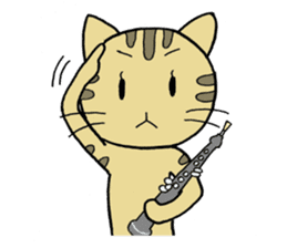 Oboe Kitty sticker #2259223