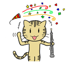 Oboe Kitty sticker #2259227