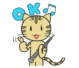 Oboe Kitty sticker #2259228