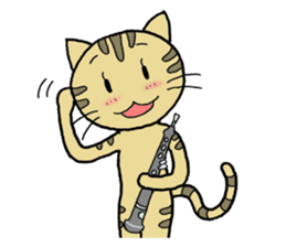 Oboe Kitty sticker #2259232