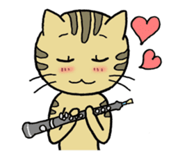 Oboe Kitty sticker #2259234