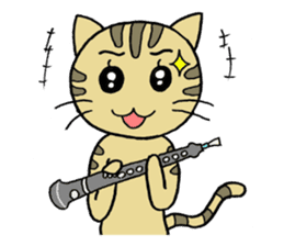Oboe Kitty sticker #2259237