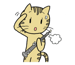 Oboe Kitty sticker #2259239
