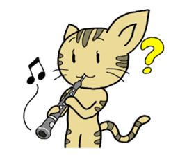Oboe Kitty sticker #2259240