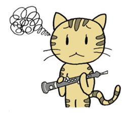 Oboe Kitty sticker #2259244
