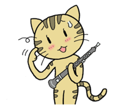 Oboe Kitty sticker #2259245