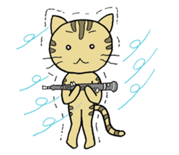 Oboe Kitty sticker #2259250