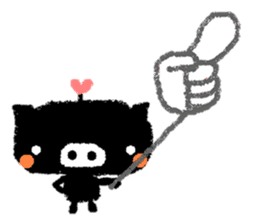 black BUTAPAN(Silence type) sticker #2259578