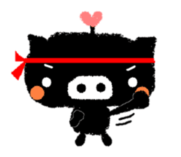 black BUTAPAN(Silence type) sticker #2259588