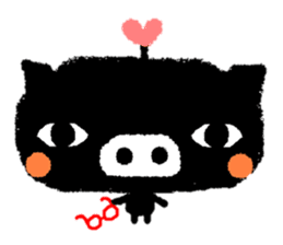 black BUTAPAN(Silence type) sticker #2259589